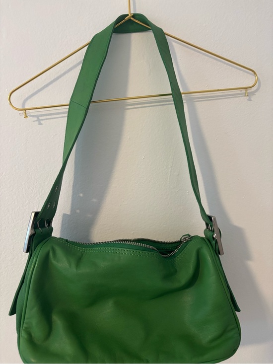 Free People Handbags - Free People Emerald Green Leather Shoulder Bag